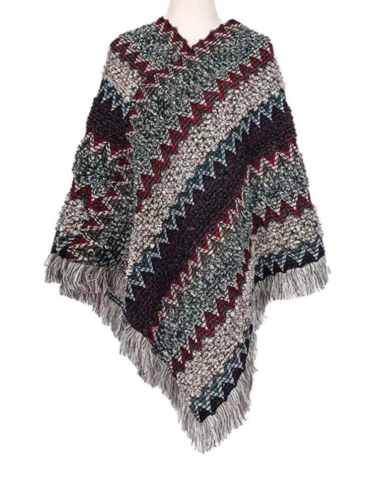 Asymmetrical Poncho Wrap