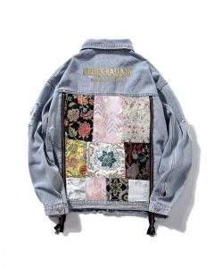 Zipper-back Denim Jacket