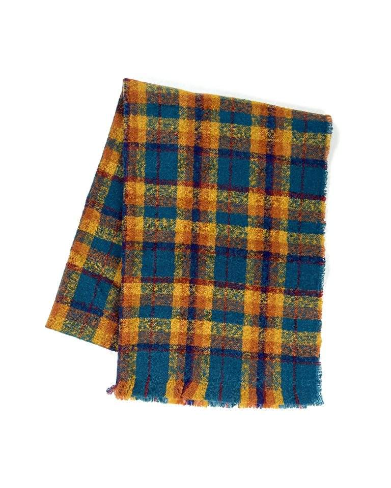 Knitted Checker Shawl Scarf