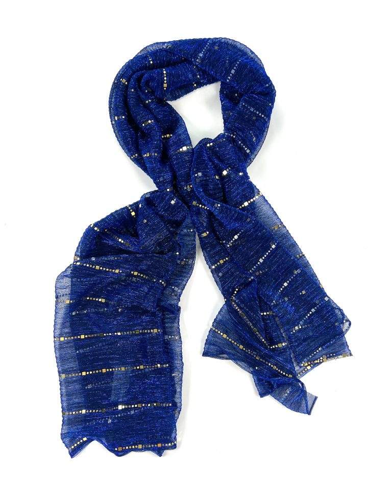 Sheer Sequin Lace Gauze Shawl Scarf