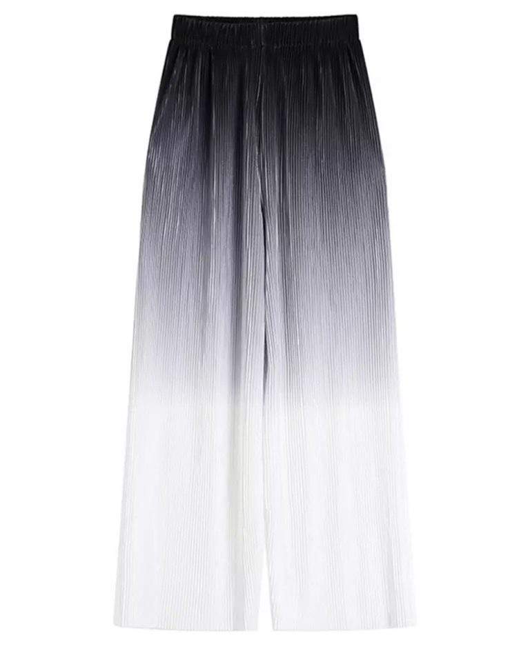 Gradient Color Pleated Pants